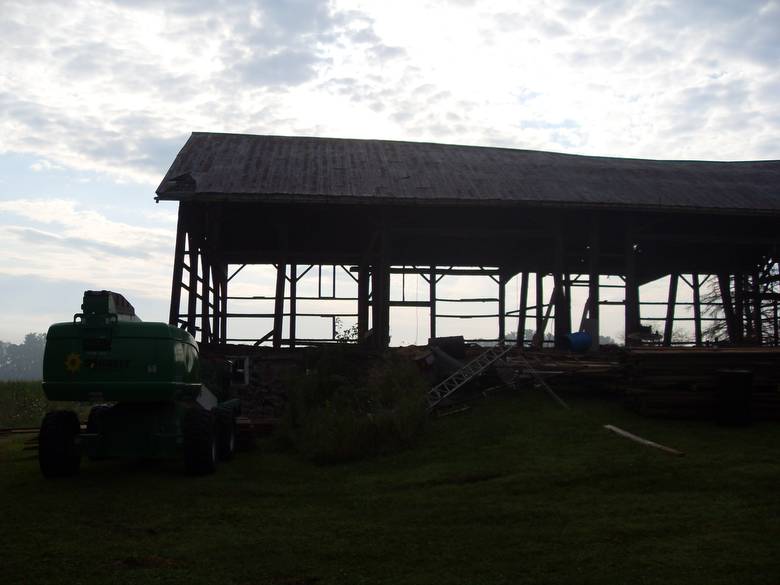 Babb Barn Exterior with Siding Removed